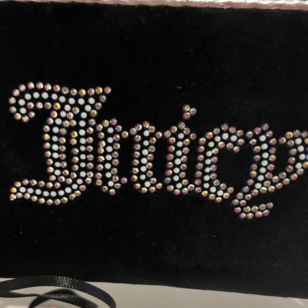 NWT Juicy Couture Black and Silver Rhinestone Wallet
